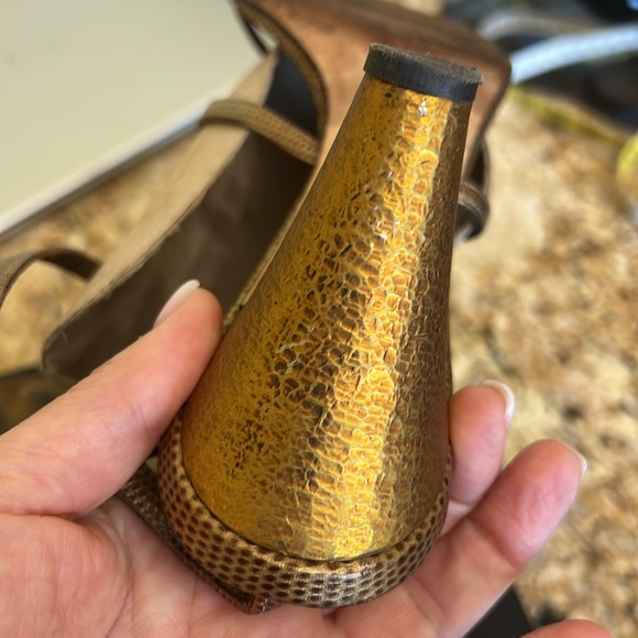 Giuseppe Zanotti Vicini Gold with Crystal Rhinestones Sandals. Sz 11 - Picture 11 of 12